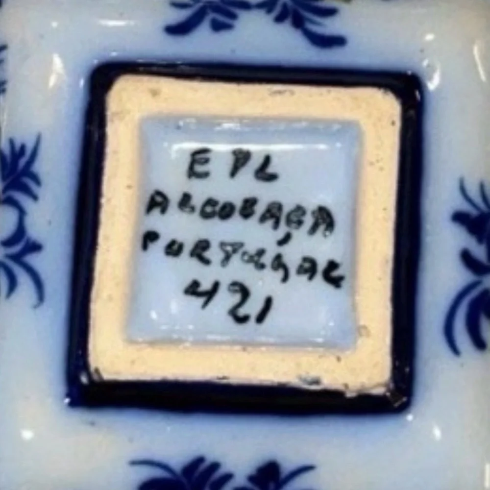VTG Vestal Alcobaça Portugal Hand Painted Floral Faience Nut Bowls - Set of 4